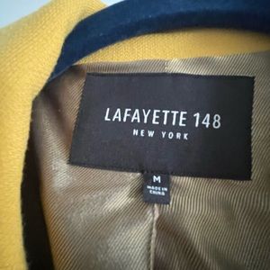 Wool/Viscose double breasted mustard yellow knee length coat -